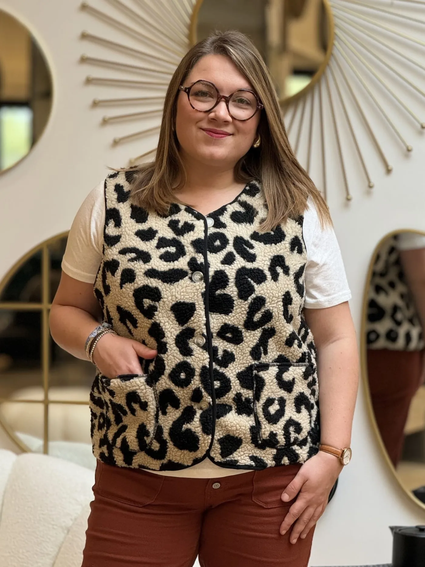 Mademoiselle Marcelle Curvy ❤️ | Léopard ??*Gilet Diamantine